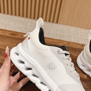 Loewe White and Black Cloud-Style Platform Sneakers